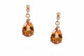 Aretes Carranza y Carranza Colección Colors of the sky con citrino en forma de pera y detalle de diamantes en oro amarillo de 18k